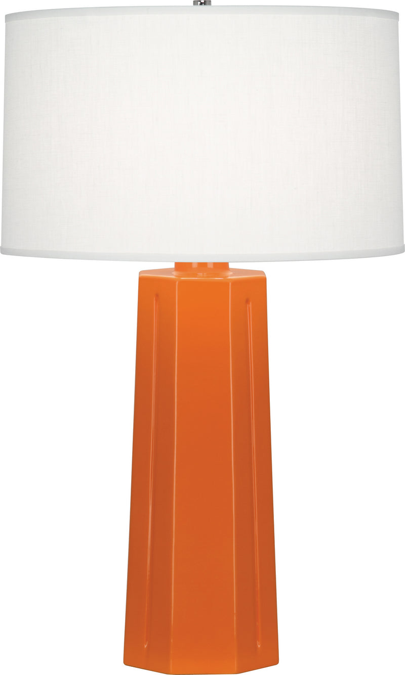 Robert Abbey - 963 - One Light Table Lamp - Mason - Pumpkin Glazed