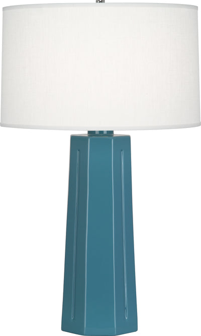 Robert Abbey - OB960 - One Light Table Lamp - Mason - Steel Blue Glazed