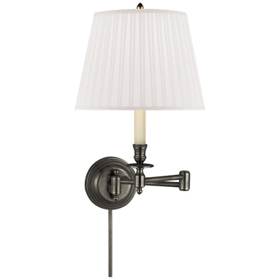 Visual Comfort Signature - S 2010BZ-S - One Light Swing Arm Wall Lamp - Candle Stick - Bronze