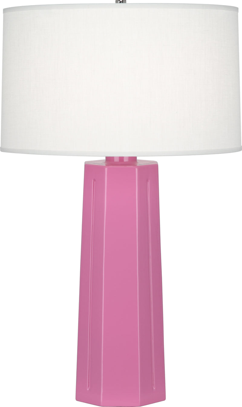 Robert Abbey - 971 - One Light Table Lamp - Mason - Schiaparelli Pink Glazed