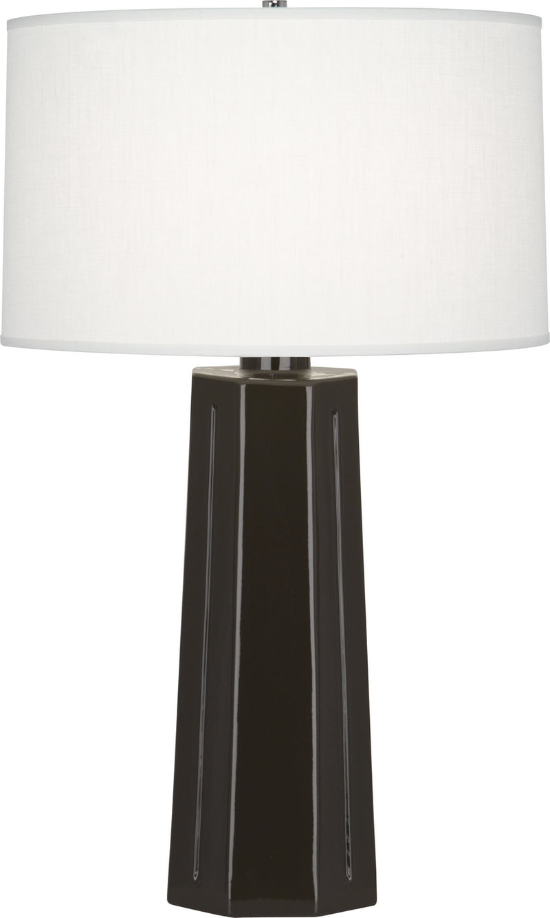 Robert Abbey - CF960 - One Light Table Lamp - Mason - Coffee Glazed w/Polished Nickel