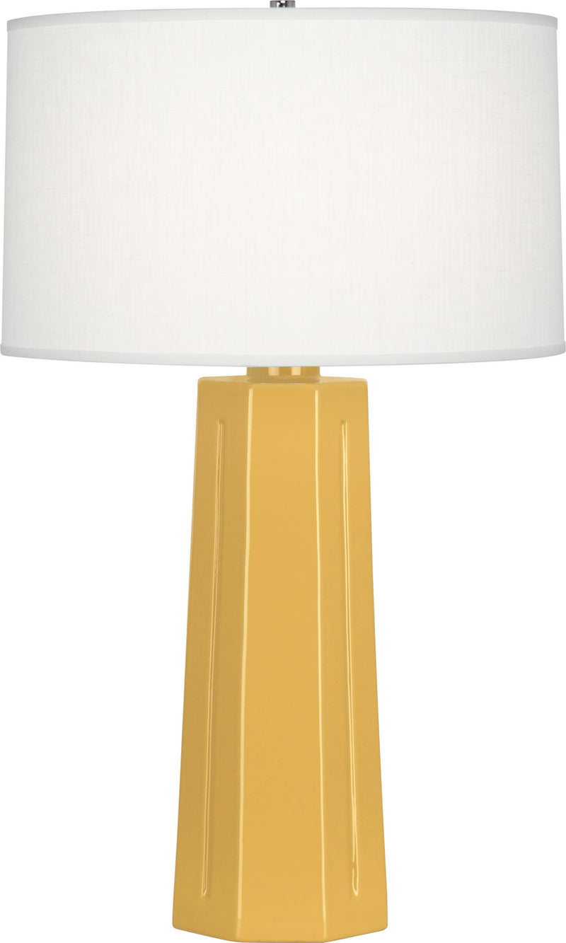 Robert Abbey - SU960 - One Light Table Lamp - Mason - Sunset Yellow Glazed