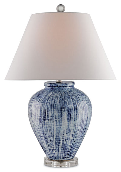 Currey and Company - 6224 - One Light Table Lamp - Malaprop - Blue/White