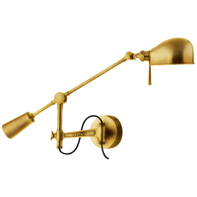 Ralph Lauren - RL14029BN - One Light Swing Arm Wall Lamp - RL 67 - Natural Brass