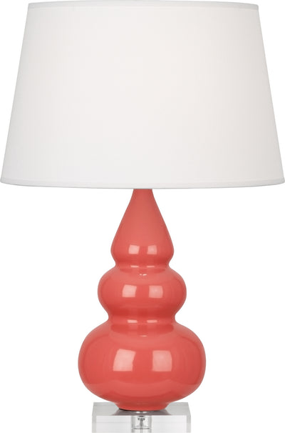 Robert Abbey - ML33X - One Light Table Lamp - Small Triple Gourd - Melon Glazed w/Lucite Base