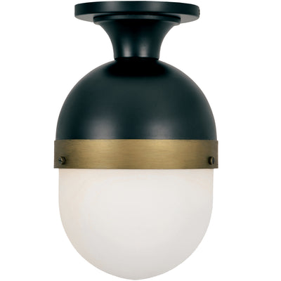 Crystorama - CAP-8500-MK-TG - One Light Outdoor Ceiling Mount - Capsule - Matte Black / Textured Gold