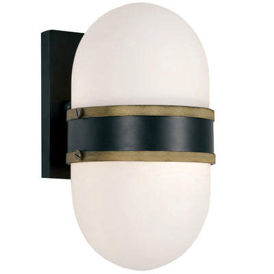 Crystorama - CAP-8501-MK-TG - One Light Outdoor Wall Mount - Capsule - Matte Black / Textured Gold