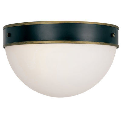 Crystorama - CAP-8503-MK-TG - Two Light Outdoor Ceiling Mount - Capsule - Matte Black / Textured Gold