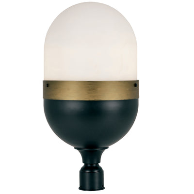 Crystorama - CAP-8509-MK-TG - Three Light Outdoor Lantern Post - Capsule - Matte Black / Textured Gold