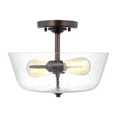 Generation Lighting - 7714502-710 - Two Light Ceiling Semi-Flush Mount - Belton - Bronze