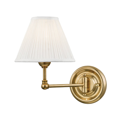 Hudson Valley - MDS101-AGB - One Light Wall Sconce - Classic No.1 - Aged Brass