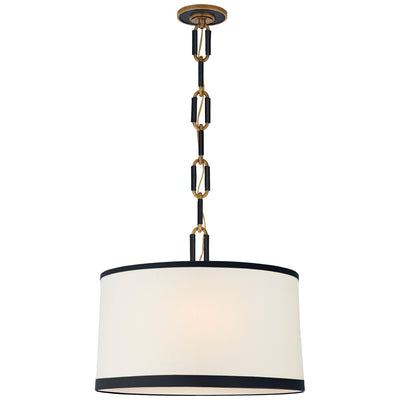 Ralph Lauren - RL 5533NB/NVY-L/NVY - Three Light Pendant - Cody - Natural Brass with Navy Leather
