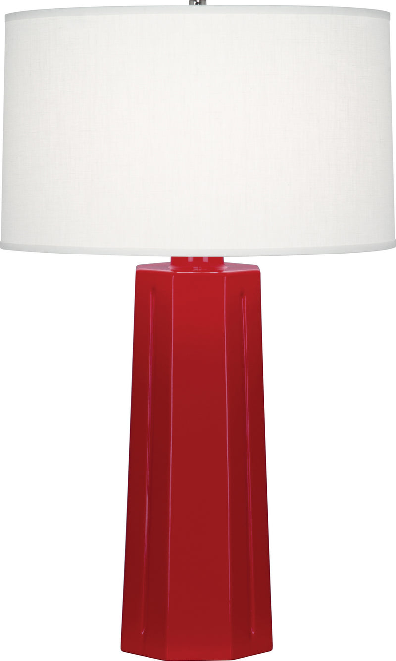Robert Abbey - RR960 - One Light Table Lamp - Mason - Ruby Red Glazed