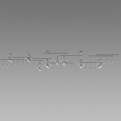 Sonneman - SLS0002-SC02 - 35 Light Pendant - Suspenders - Satin Black