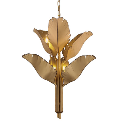 Varaluz - 901C06GO - Six Light Chandelier - Banana Leaf - Gold