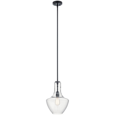 Kichler - 42141BK - One Light Pendant - Everly - Black