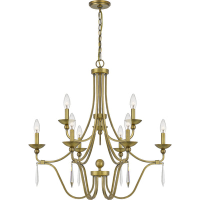 Quoizel - JOU5032AB - Nine Light Chandelier - Joules - Aged Brass
