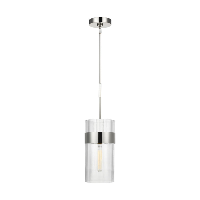 Visual Comfort Studio - CP1171PN - One Light Pendant - Geneva - Polished Nickel
