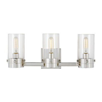 Visual Comfort Studio - CW1003PN - Three Light Vanity - Garrett - Polished Nickel