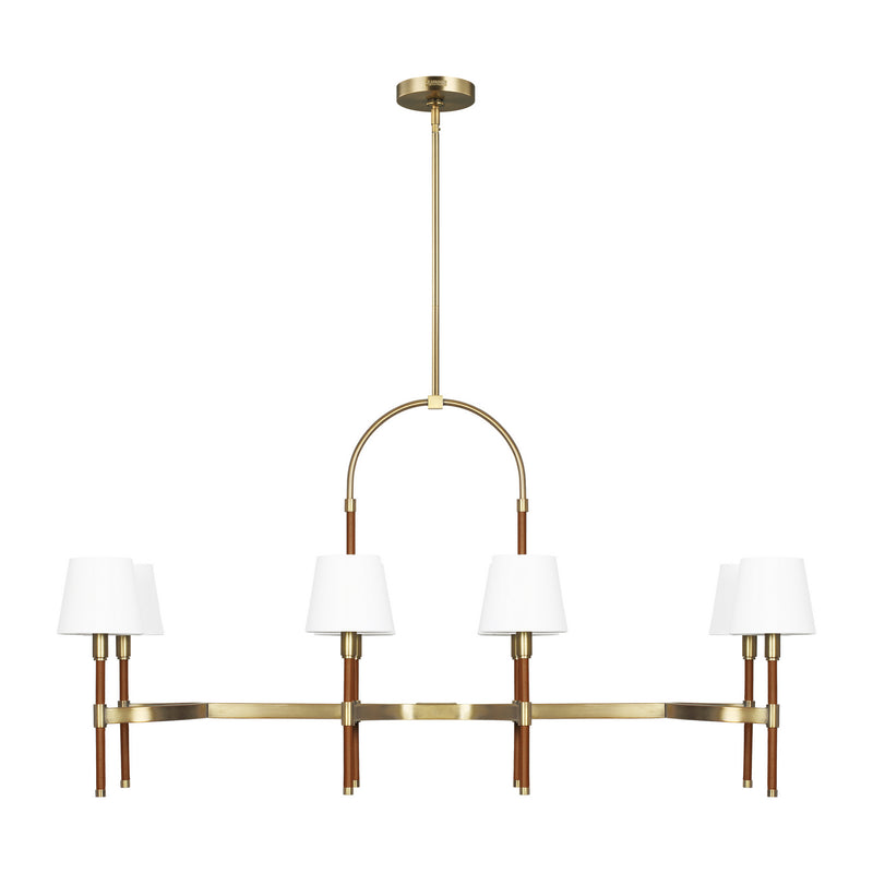 Visual Comfort Studio - LC1028TWB - Eight Light Chandelier - Katie - Time Worn Brass