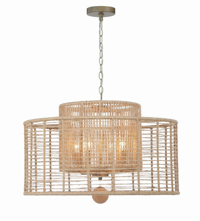 Crystorama - JAY-A5004-BS - Four Light Chandelier - Jayna - Burnished Silver