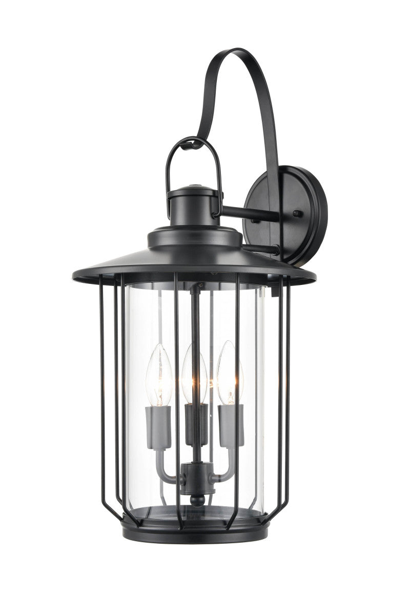Millennium - 2695-PBK - Three Light Outdoor Wall Sconce - Belvoir - Powder Coated Black