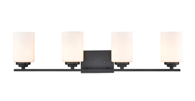 Millennium - 3184-MB - Four Light Vanity - Durham - Matte Black