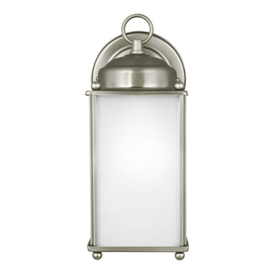 Generation Lighting. - 8593001-965 - One Light Outdoor Wall Lantern - New Castle - Antique Brushed Nickel
