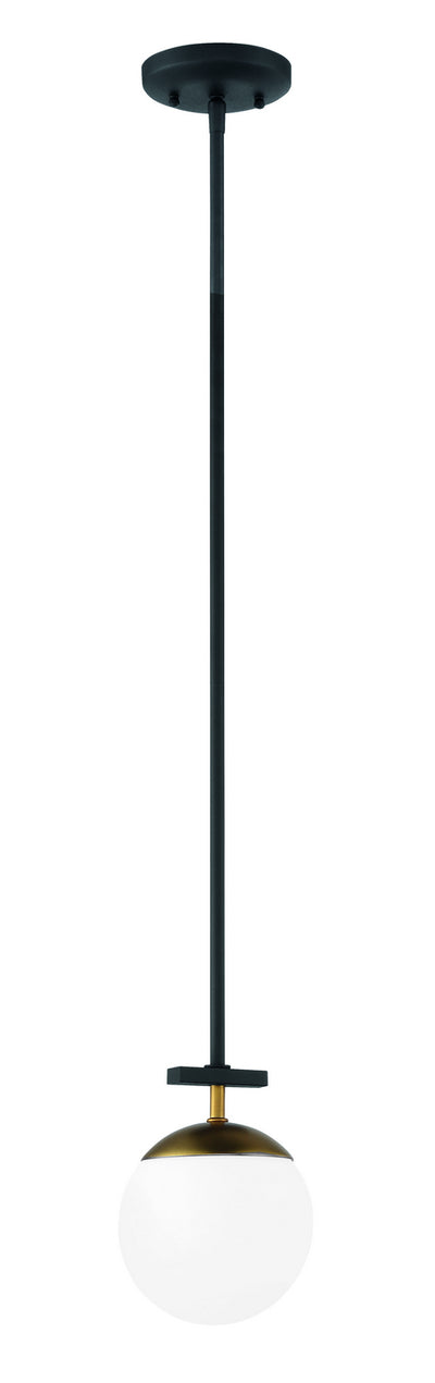 George Kovacs - P351-618 - One Light Mini Pendant - Alluria - Weathered Black W/Autumn Gold
