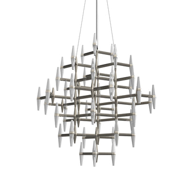 BlackJack Lighting - PSM-437-SN-27U-30K - LED Chandelier - Prism - Satin Nickel