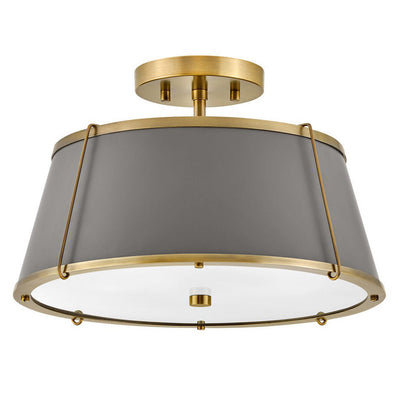 Hinkley-4893LDB-Matte Grey / Brass