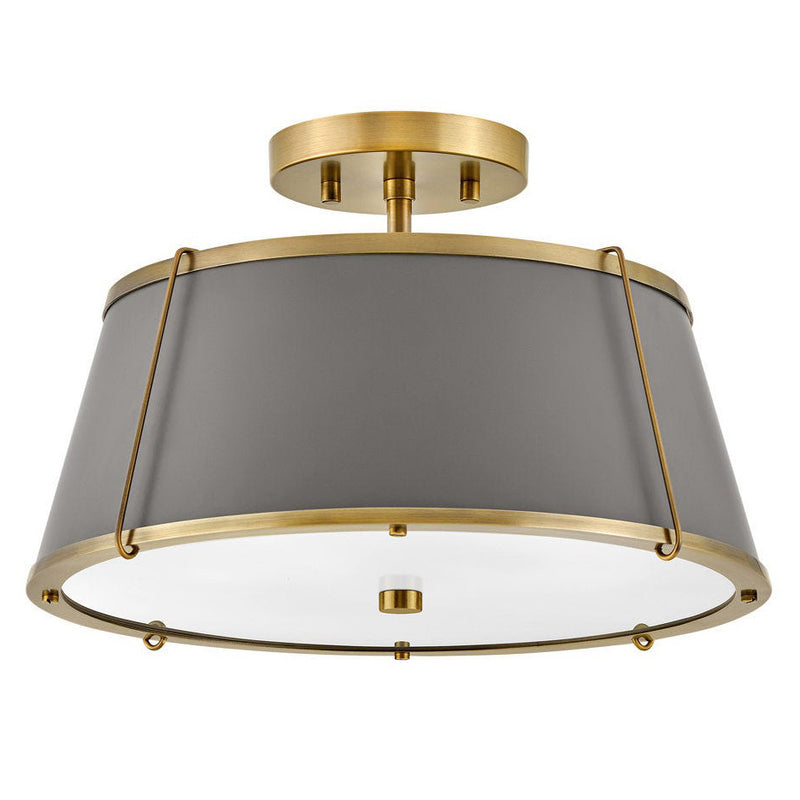 Hinkley-4893LDB-Matte Grey / Brass