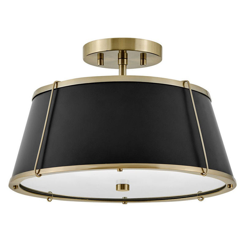 Hinkley-4893WS-Black / Warm Brass