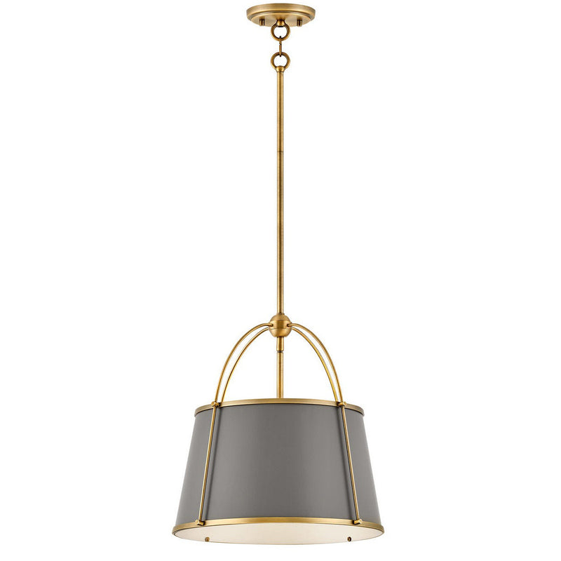 Hinkley-4894LDB-Matte Grey / Brass