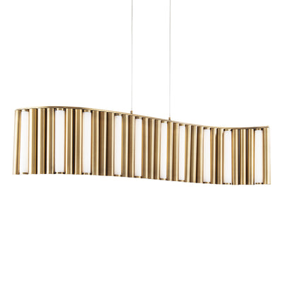 Modern Forms - PD-74045-AB - LED Linear Pendant - Aretha - Aged Brass