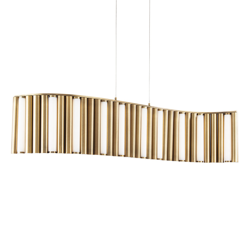 Modern Forms - PD-74045-AB - LED Linear Pendant - Aretha - Aged Brass