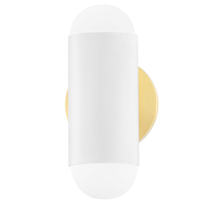 Mitzi - H484102-AGB/SWH - Aged Brass/White