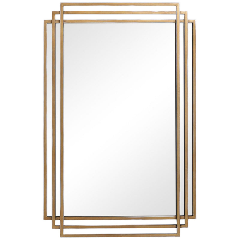 Uttermost - 09688 - Mirror - Amherst - Brushed Gold With Silver Highlights