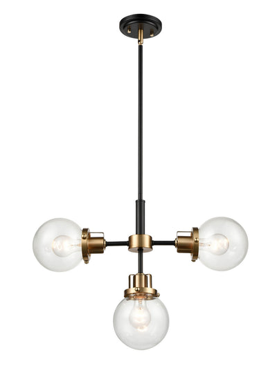 Millennium - 9203-MB/MG - Three Light Pendant - Mellrosa - Matte Black / Modern Gold