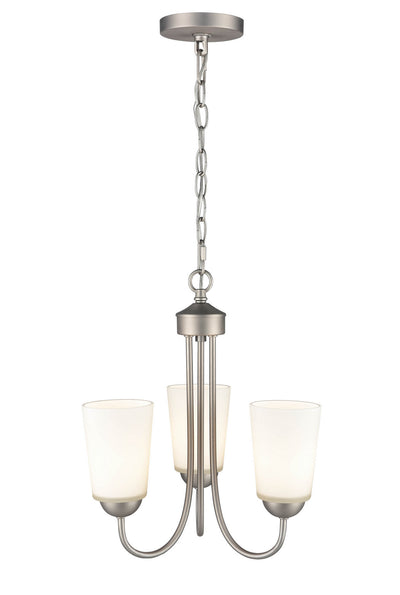 Millennium - 9803-SN - Three Light Chandelier - Ivey Lake - Satin Nickel