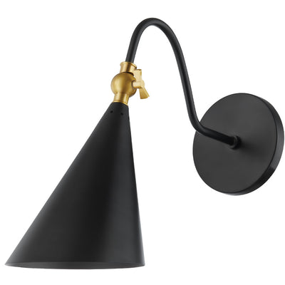 Mitzi - H285101-AGB/SBK - Black / Aged Brass