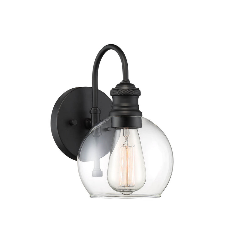 Meridian - M50040BK - One Light Outdoor Wall Sconce - Moutd - Matte Black