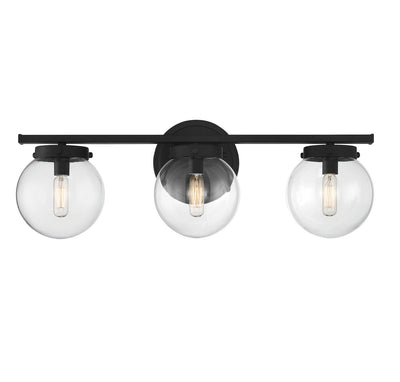 Meridian - M80024MBK - Three Light Bathroom Vanity Light - Matte Black