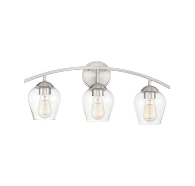 Meridian - M80032BN - Three Light Bathroom Vanity Light - Mbath - Brushed Nickel
