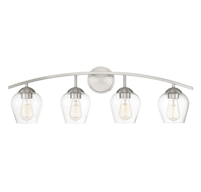 Meridian - M80033BN - Four Light Bathroom Vanity Light - Mbath - Brushed Nickel