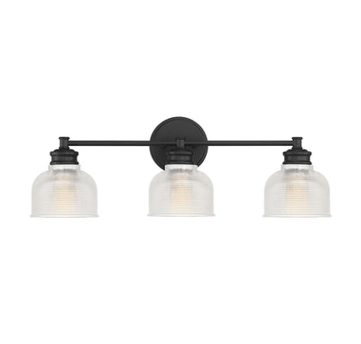 Meridian - M80035MBK - Three Light Bathroom Vanity Light - Mbath - Matte Black