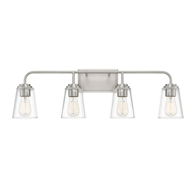 Meridian - M80045BN - Four Light Bathroom Vanity Light - Mbath - Brushed Nickel