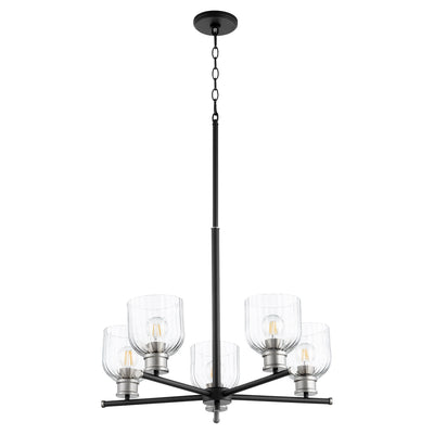 Quorum - 610-5-6965 - Five Light Chandelier - Monarch - Textured Black w/ Satin Nickel