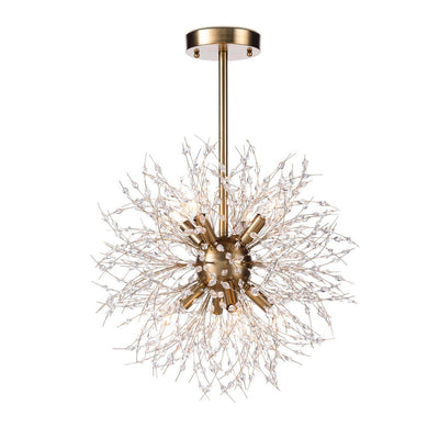 Regina Andrew - 16-1340 - Eight Light Chandelier - Chiffon - Natural Brass