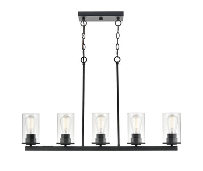Millennium - 2725-MB - Five Light Pendant - Verlana - Matte Black